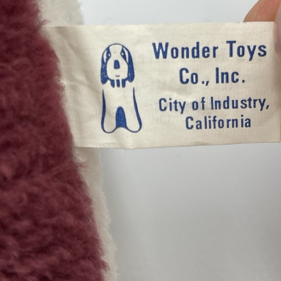 Vintage 1980's Purple Plush Wonder Toys Co Inc Made In‎ Korea - Picture 4 of 5